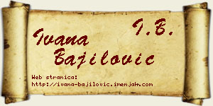 Ivana Bajilović vizit kartica